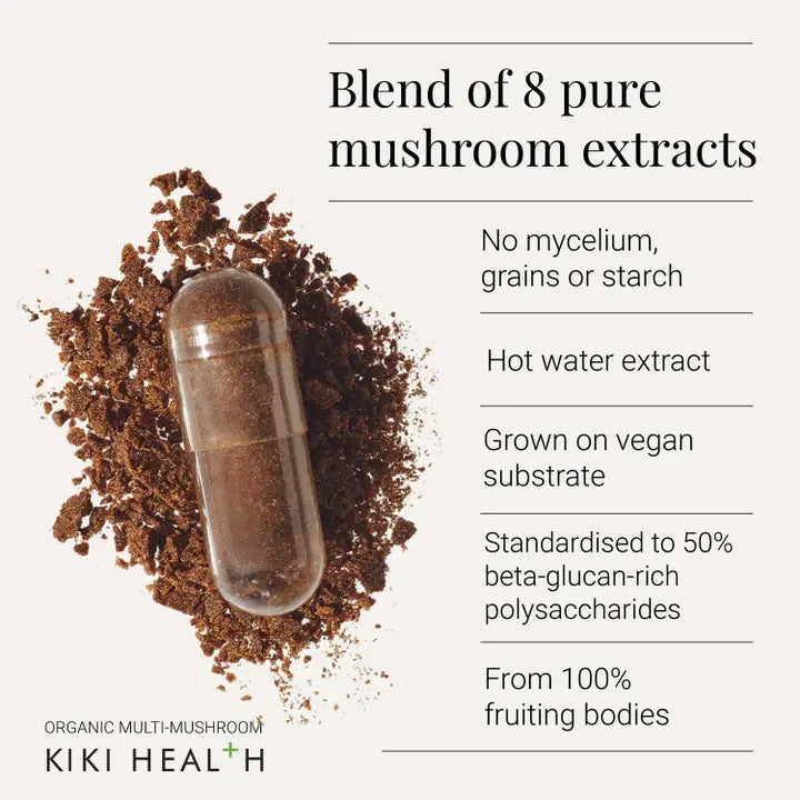 Organic 8 Mushroom Exctract Blend - 60 Vegicaps