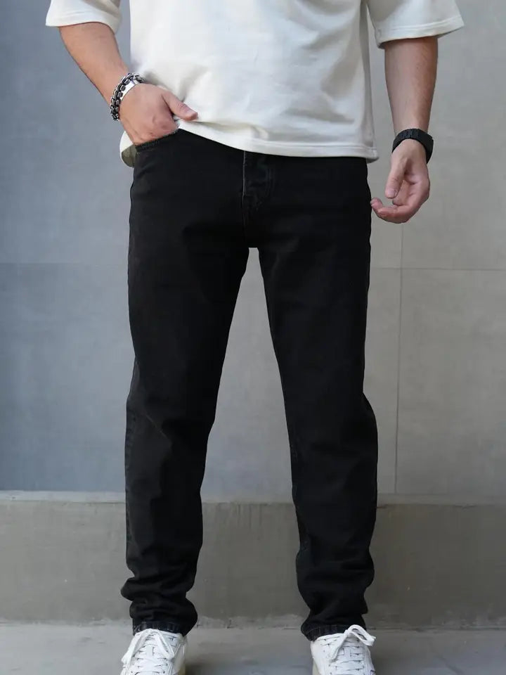 Black Wide Leg Men's Jeans