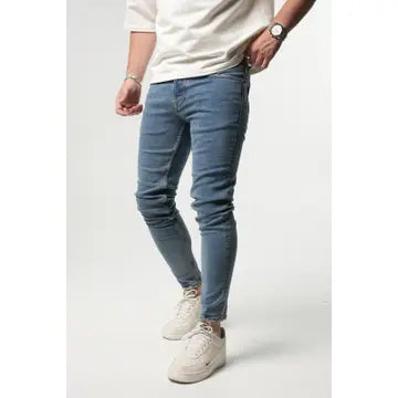 Blue Slim Fit Tapered Jeans