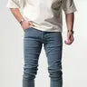 Blue Slim Fit Tapered Jeans