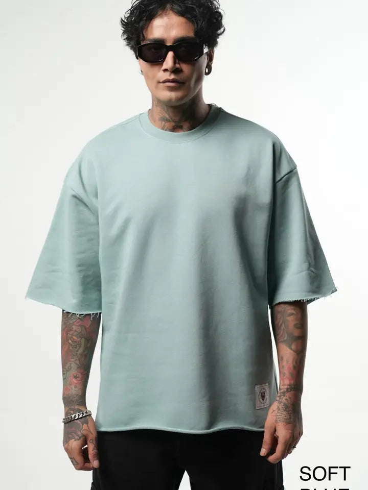 Oversized Soft Blue Urban Tee
