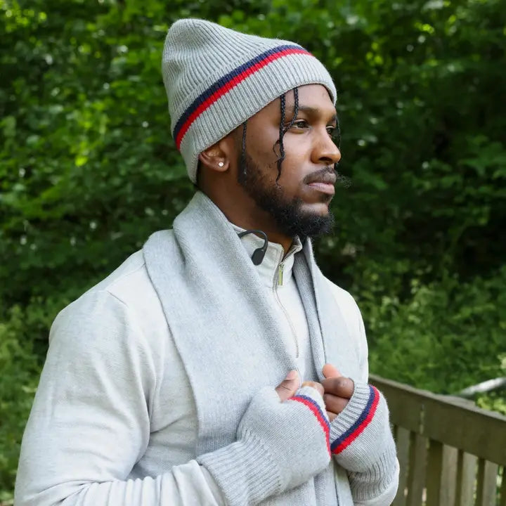 Men's Double Stripe Winter Scarf: Classic Style & Warmth